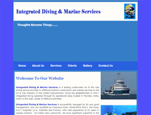 Tablet Screenshot of integrateddiving.com